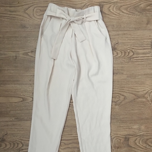 tapered tie waist trousers